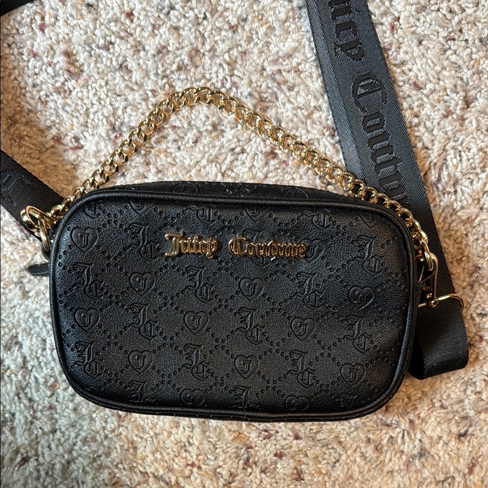 Juicy Couture Black Embossed Shoulder Bag